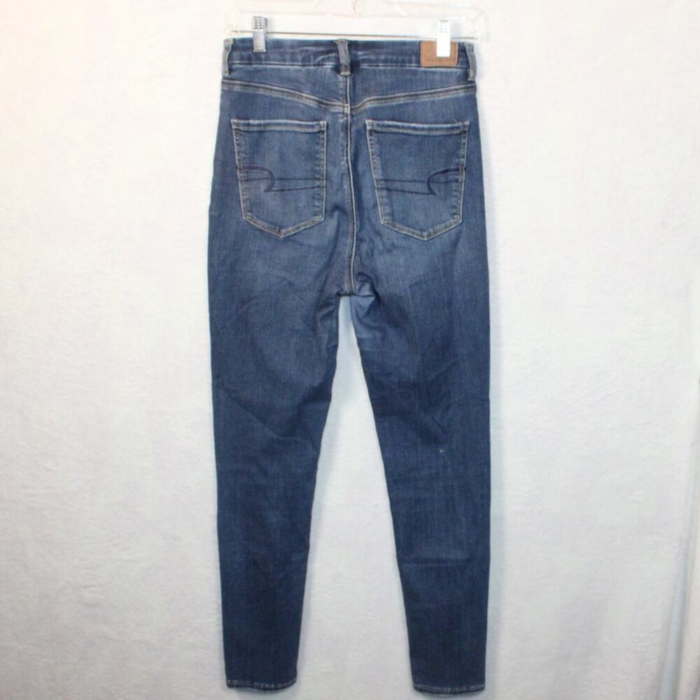 American Eagle Women's Curvy Super Hi-Rise Jegging Jeans 6 Distressed Ripped - Picture 2 of 11